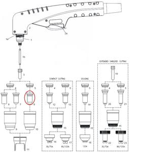 Tip, Cutting, Ø 1.6  (110-120A), Back Striking(pkg.10)