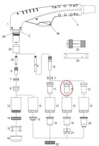 Dýza prodloužená 1.35 - 90A LT-150(bal.10)