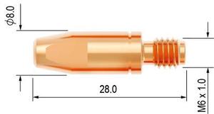 Contact Tip 0.8 M6/8 CuCrZr PARKER(pkg.25)