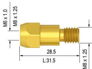Tip Adaptor  M6 28,5mm PARKER(pkg.5)