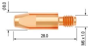 Contact Tip 1.4 M6 E-Cu PARKER(pkg.25)