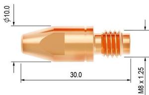 Contact Tip 1.0 M8/10 CuCrZr PARKER(pkg.25)