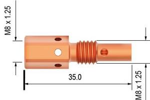 Tip Adaptor M8x1,5 35mm SGB 250 PARKER(pkg.5)