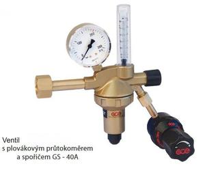 Gas saver GS-40A on pressure reducer with flow indicator