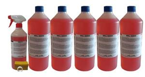 STARTER KIT SURFACE -  5x1 L BRILL BOMAR + 5 PADS 100MM + 1 O-RING + 1 L FIT